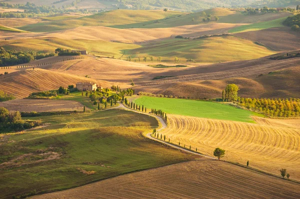 Rural landscape view of the most beautiful places on earth Val d — Stock Photo, Image