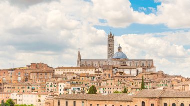 Siena, İtalya 'nın panoramik manzarası