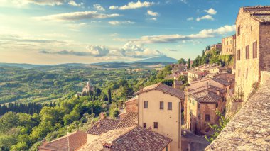 manzara Toskana Montepulciano, duvarlar gördüm ben