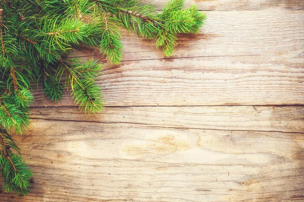 ahşap rustik eski tablo üzerinde Noel arka plan