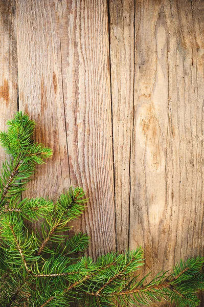 Fundo de Natal em uma mesa velha rústica de madeira — Fotografia de Stock