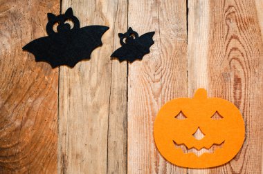 Cadılar Bayramı zemin ahşap bir masa üzerine