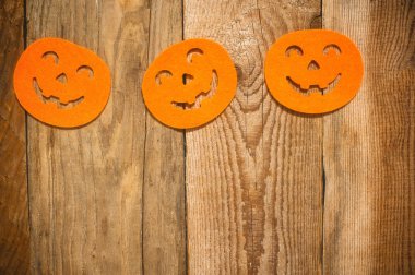 Cadılar Bayramı zemin ahşap bir masa üzerine