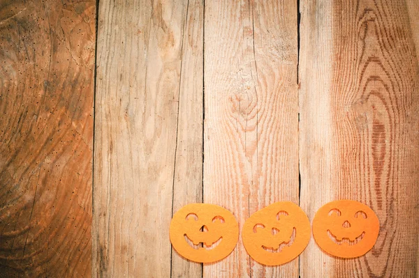 Halloween achtergrond op een houten tafel — Stockfoto