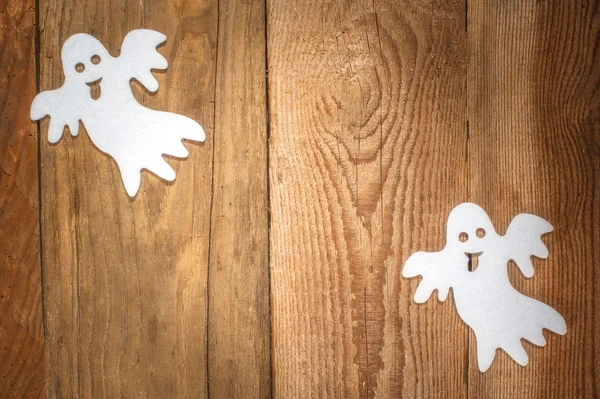 Fundo de Halloween em uma mesa de madeira — Fotografia de Stock