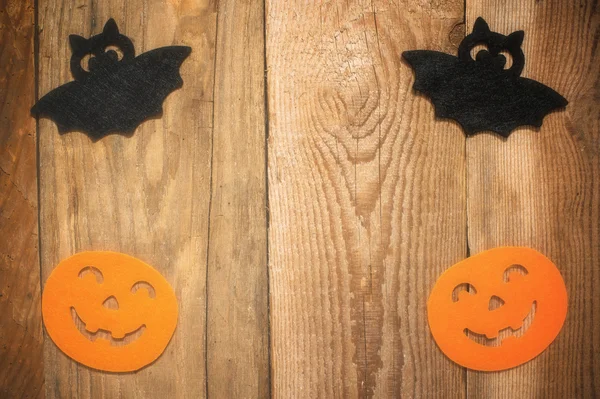Halloween-Hintergrund auf einem Holztisch — Stockfoto