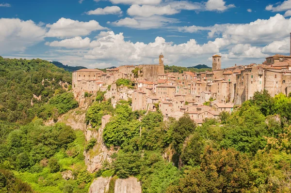 Nádherný pohled, Sorano, Itálie — Stock fotografie