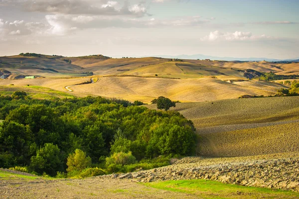 Pemandangan Tuscan dalam warna musim gugur, Italia — Stok Foto
