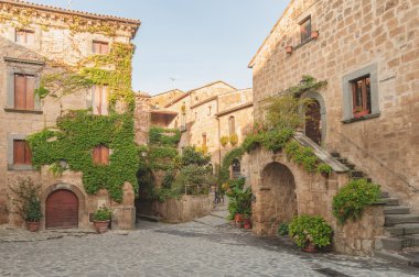 Tuscan köyün küçük sokak