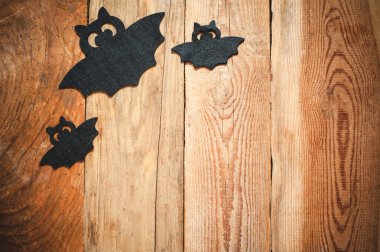 Cadılar Bayramı zemin ahşap bir masa üzerine