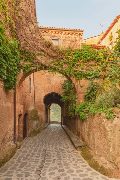 Pequeño callejón en el pueblo toscano —  Fotos de Stock