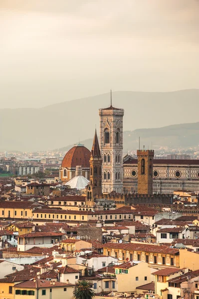 Billedlig utsikt over Firenze fra Michelangelaplassen, Italia – stockfoto