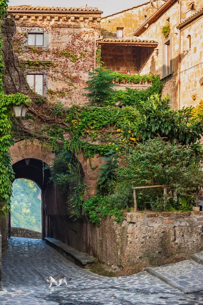 Malé uličce v toskánské vesnice — Stock fotografie