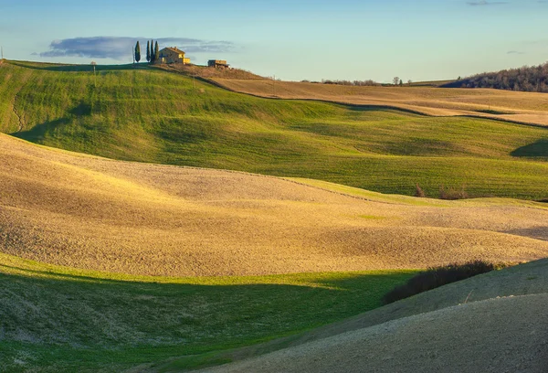 Piękne Tuscany pola i krajobraz — Zdjęcie stockowe