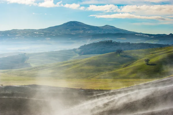 Pemanasan global di lanskap Tuscany, Italia — Stok Foto