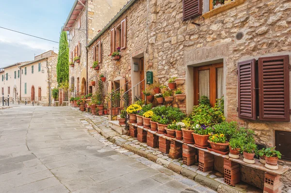 Old italian town in spring color in south Tuscany — 스톡 사진