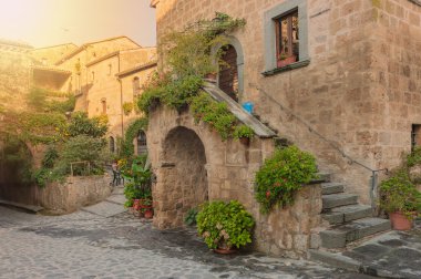 Tuscan köyün küçük sokak
