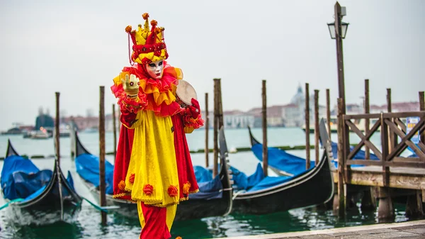 Venetian carnival, masquerade one of a kind in the world. — Stock Photo, Image