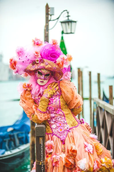 Venetian carnival, masquerade one of a kind in the world. — Stock Photo, Image