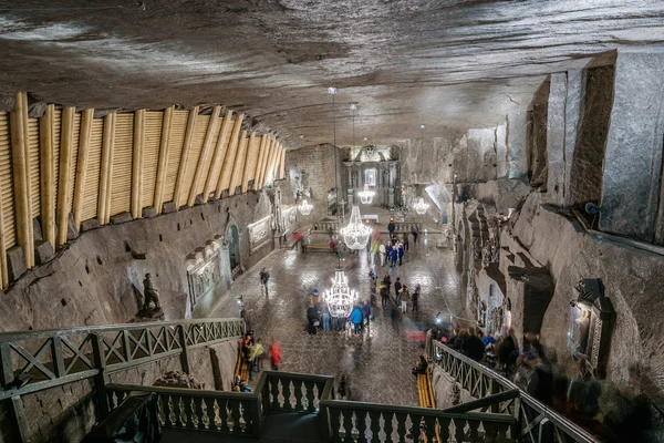 WIELICZKA, POLONIA - 14 DE NOVIEMBRE: Mina de Sal de Wieliczka (siglo XIII) — Foto de Stock