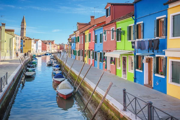 Mooie hoeken van de lagune van Venetië en Burano in de afte — Stockfoto