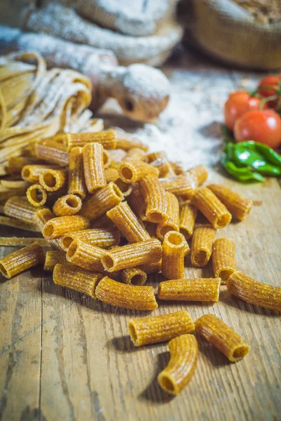 Integral pasta, in vintage style — Stock Photo, Image