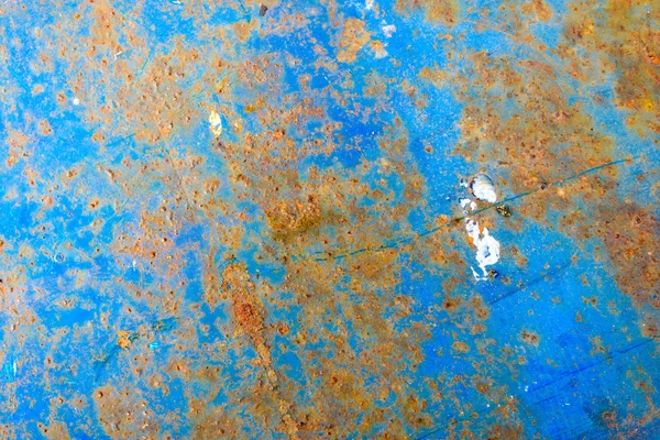Stuk blauwe metalen achtergrond met krassen — Stockfoto