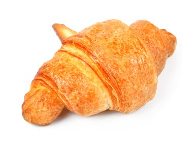 beyaz izole kruvasan