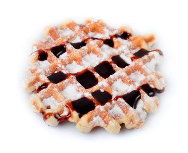 Waffle çikolata çilek ile