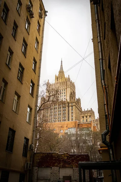 모스크바 차선에서 외교통상부 건물의 — 스톡 사진
