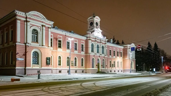 Vista Edifício Principal Academia Timiryazev Noite — Fotografia de Stock