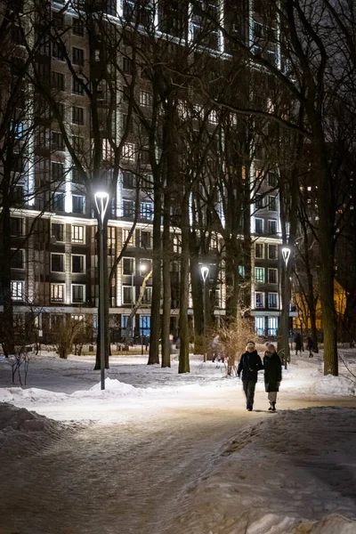 View New Building Dubki Park Timiryazevsky District Moscow Winter 2021 — Stock Photo, Image