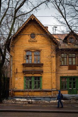 Williams 'ın evi Moskova' nın Timiryazevsky bölgesinde. Moskova Tarım Akademisi. 2021, Timiryazevskaya Caddesi.