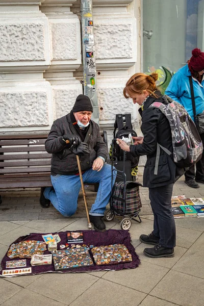 Street Photography Street Sale Icons Books Biblio Globus Bookstore Moscow — Stock Photo, Image