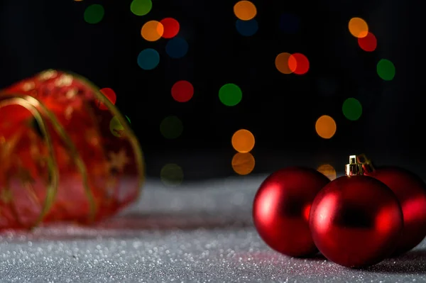 Kerstcompositie Een Donkere Achtergrond8 — Stockfoto