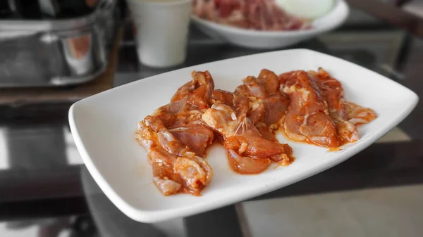 Tempero Frango Para Churrasco Coreano — Fotografia de Stock