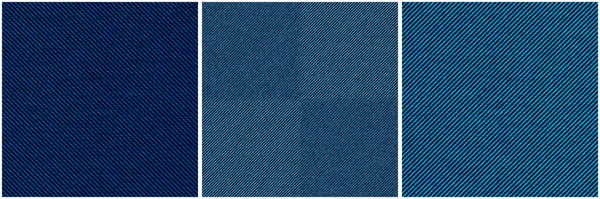 Mavi kot kumaş dokusu seti arkaplanı.