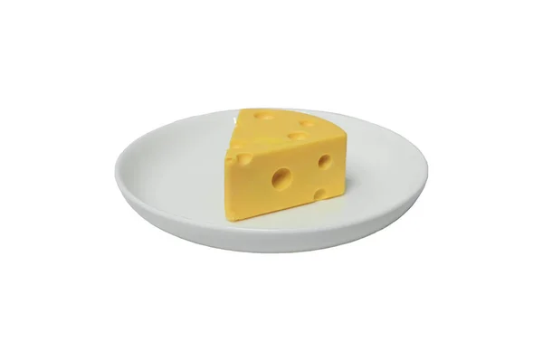 Peynirli kek gibi beyaz arkaplanda izole edilmiş, kırpma yolu ile izole edilmiş.