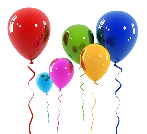 Coloure balloons isolated — Stock Photo, Image