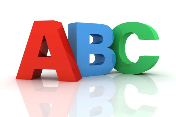 Abc letras ilustração conceito — Fotografia de Stock