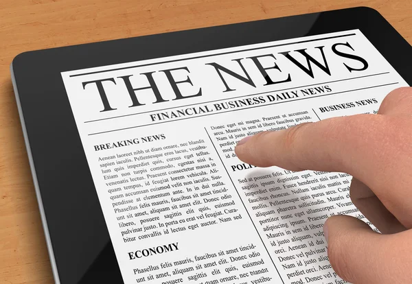 Tablet news concept illustration — Stock Photo, Image