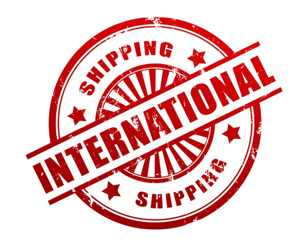 International shipping stamp concept illustration — Stock Photo, Image