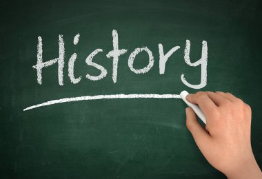 geçmiş kara tahta yazma konsept illüstrasyon