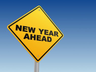 Yeni yıl öncesinde işareti kavramı illüstrasyon