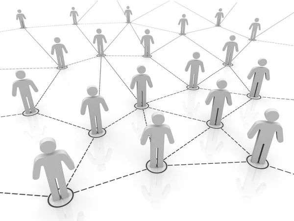 Pessoas rede conexões conceito ilustração — Fotografia de Stock