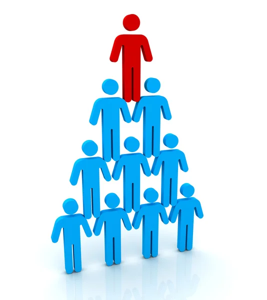 Human pyramid concept illustration — Stock Photo, Image