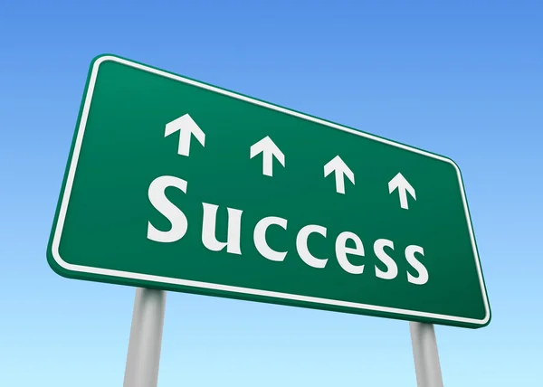 Success road sign concept illustration — Stock Photo, Image