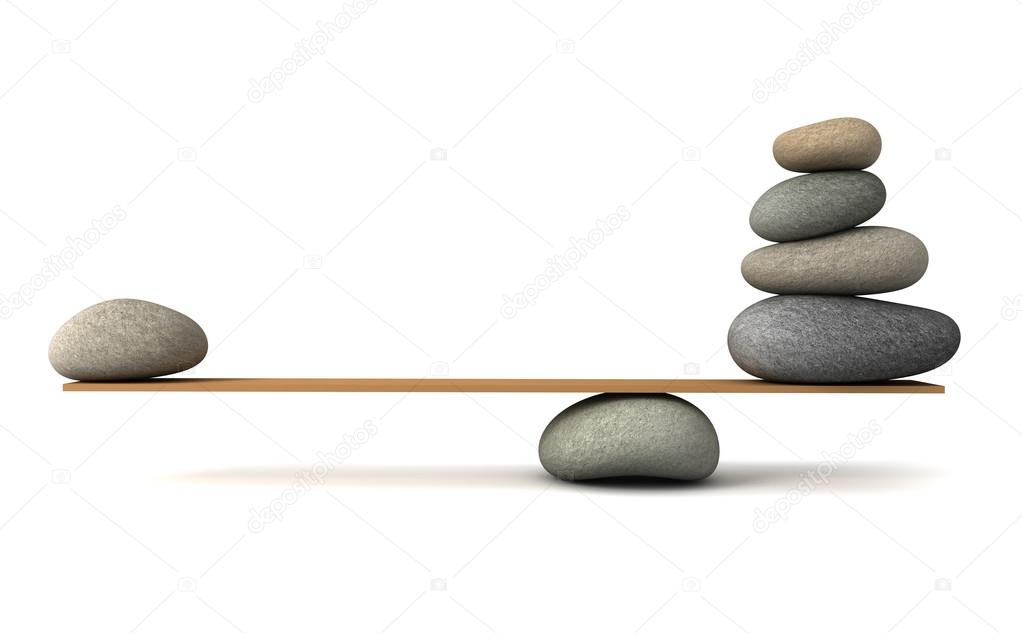 balancing stones concept illustration