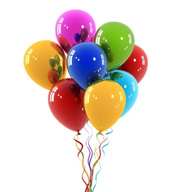 izole renkli balonlar