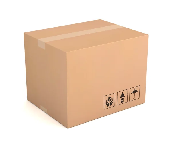 Κενό κουτί από χαρτόνι — Φωτογραφία Αρχείου